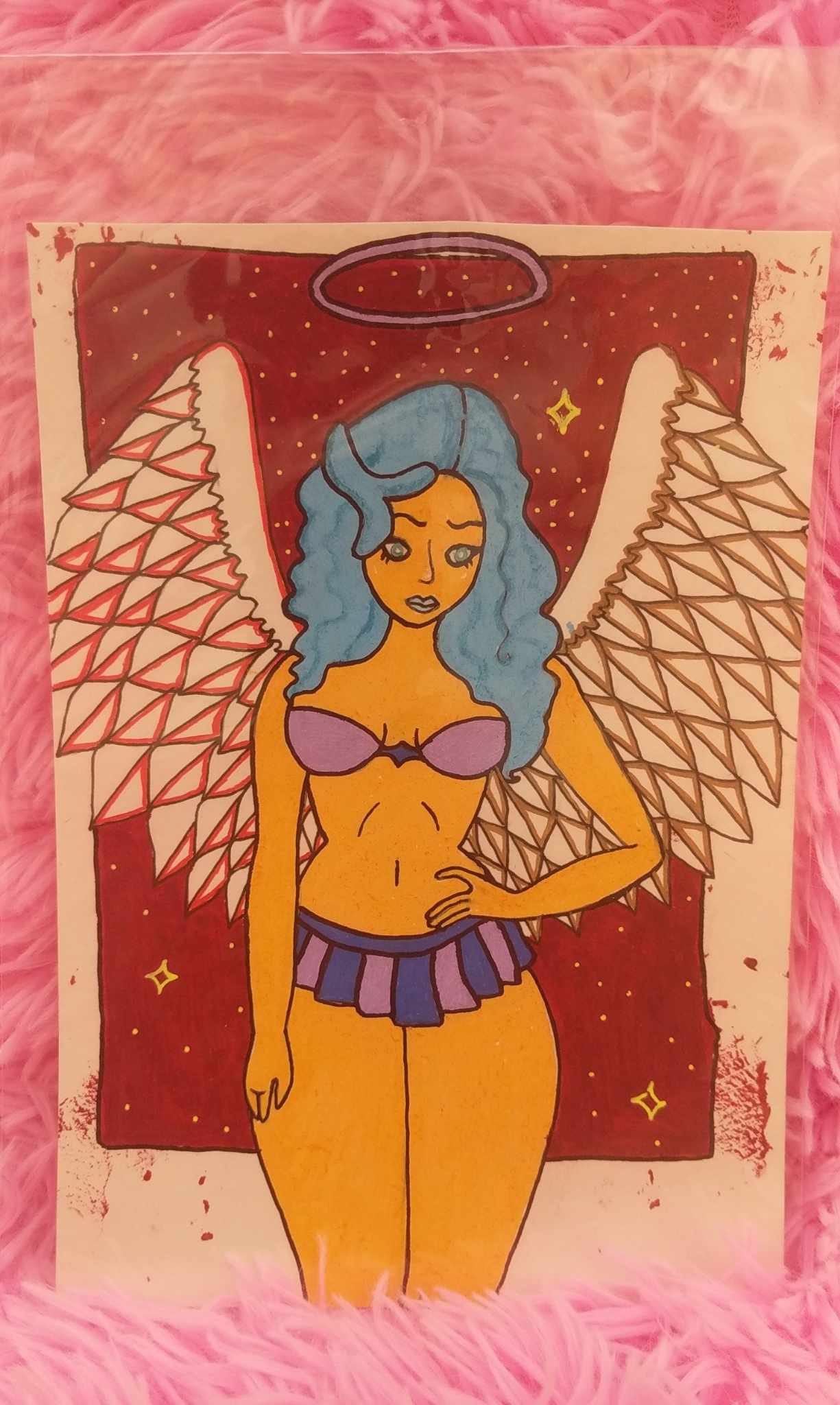 Desire — Painted Journal Page by Sydney Nova, blue, cute, fanart