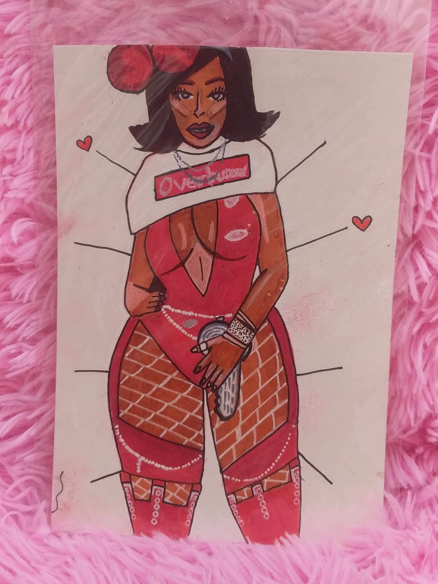 Doja Cat (Juicy) Fanart — Painted Journal Page by Sydney Nova, abstract, cute, doja cat