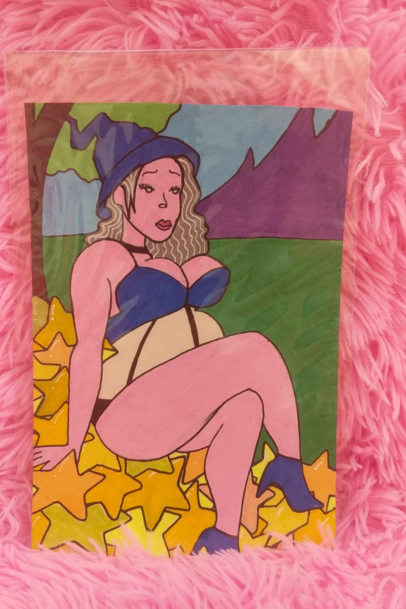 Star Witch — Painted Journal Page by Sydney Nova,