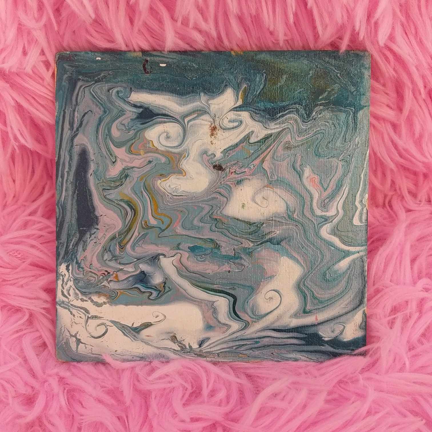 Storm — Acrylic Painting by Sydney Nova, abstract, blue, clouds