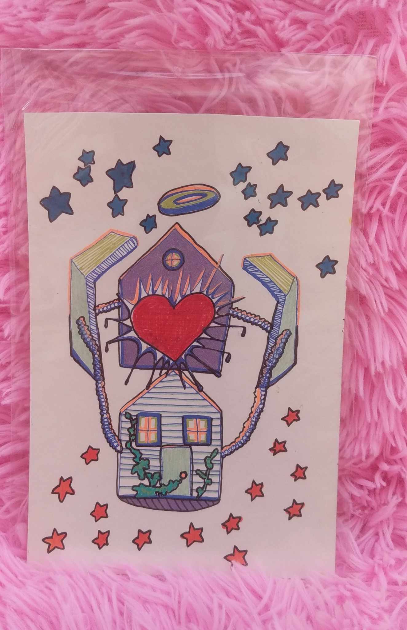 The Shiny Heart Trapped Inside — Painted Journal Page by Sydney Nova,